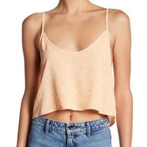 NWT Flynn Skye Orange and White Polka Dot Crop S